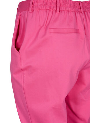 Croppade byxor med fickor, Shocking Pink, Packshot image number 3