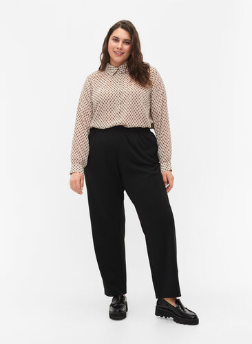 FLASH - Långärmad skjorta med tryck, Off White Dot , Model image number 2