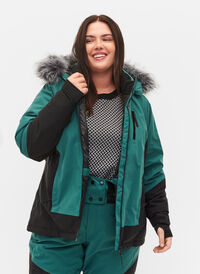 Skidjacka med avtagbar huva, Mallard Green Comb, Model
