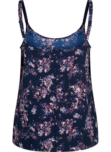 Topp med tryck från FLASH, Navy Rose Flower, Packshot image number 1