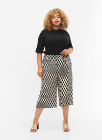 Culottebyxor med tryck, Oval AOP, Model