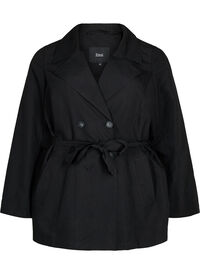 Trenchcoat med bälte och fickor