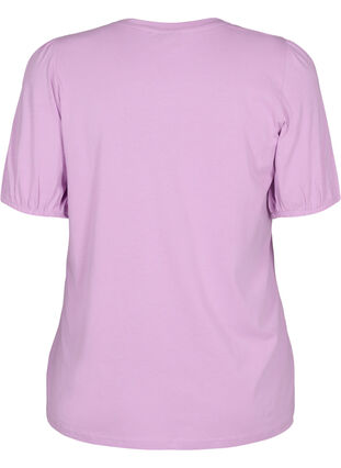 T-shirt i bomull med 2/4-ärmar, Lupine, Packshot image number 1