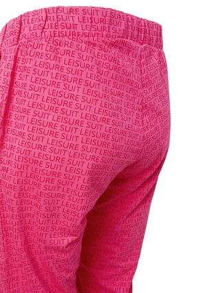 Sweatpants med tryck och fickor, Hot Pink AOP, Packshot image number 3