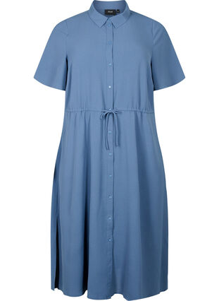Skjortklänning med korta ärmar, Vintage Indigo, Packshot image number 0