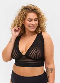 Bh i randig mesh, Black, Model