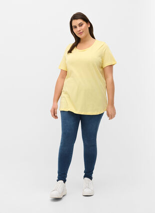 T-shirt i bomull med tryck, Pale Banana Shine, Model image number 3