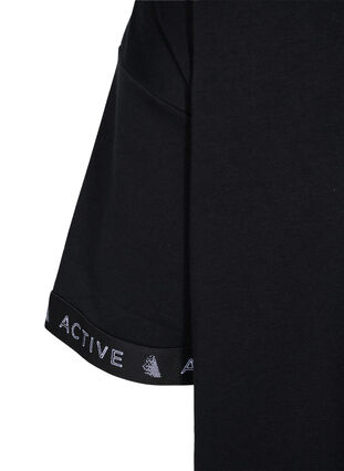 Lång sweatshirt med 1/2-ärmar, Black, Packshot image number 3
