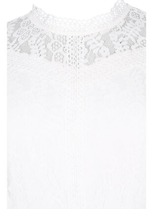 Ärmlös spetsklänning, Bright White, Packshot image number 2