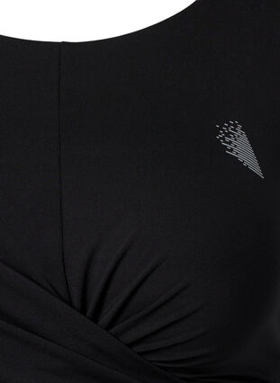 Sport-bh med kryssdetalj, Black, Packshot image number 2