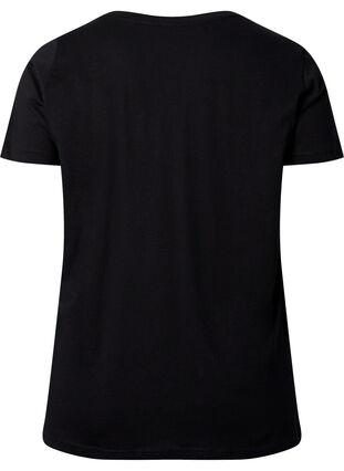Sport t-shirt med tryck, Black w. Run Away, Packshot image number 1