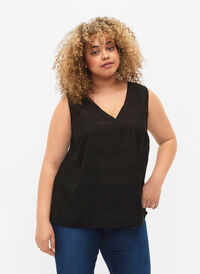 Topp i viskos med struktur, Black, Model