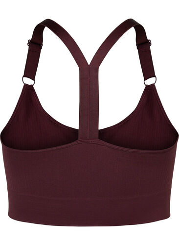 Seamless sport-bh i ribbat material, Fudge, Packshot image number 1