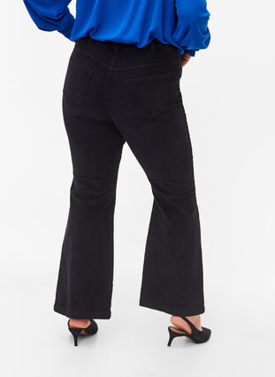 Utsvängda sammetsbyxor, Black, Model image number 1