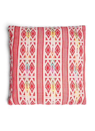 Kuddfodral med broderat mönster, Orange Comb, Packshot image number 0