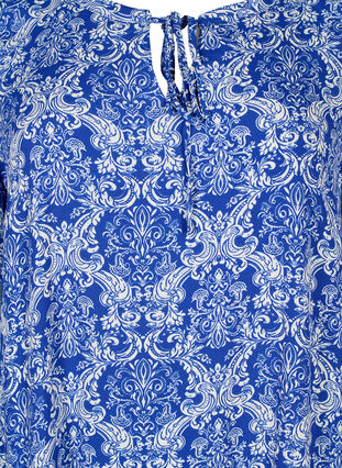 Kortärmad viskosklänning med mönster, S. the web Oriental, Packshot image number 2