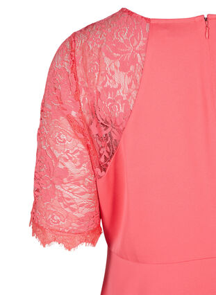 Midiklänning med korta spetsärmar, Dubarry, Packshot image number 3