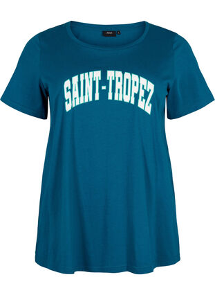 T-shirt i bomull med tryck, Blue Coral SAINT, Packshot image number 0