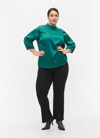 Utsvängda glitterbyxor, Black w. Black, Model
