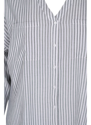 Randig tunika med V-ringad hals och knappar, Balsam Green Stripe, Packshot image number 2