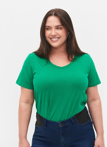 Enfärgad t-shirt i bomull, Jolly Green, Model image number 0