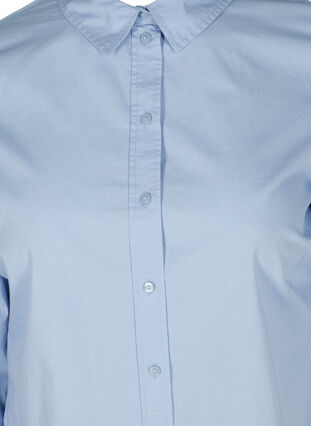 Ekologisk bomullsskjorta med krage och knappar, Blue Heron, Packshot image number 2