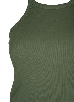Ribbat linne i bomull, Thyme, Packshot image number 2