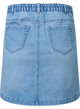 Denimkjol med a-linjeformad passform, Light blue denim, Packshot image number 1