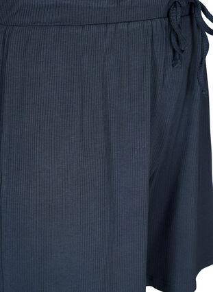 Löst sittande ribbade shorts i viskos, Umbre Blue, Packshot image number 2
