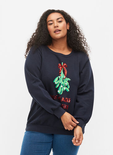 Jultröja, Night Sky Mistletoe, Model image number 0