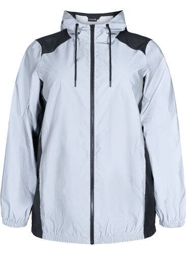 Reflexjacka med huva, Black w. Reflex, Packshot image number 0