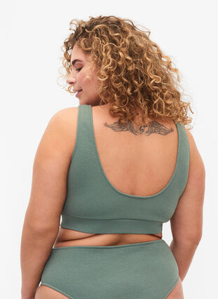 Bikinitopp med crepe-struktur, Laurel Wreath, Model image number 1