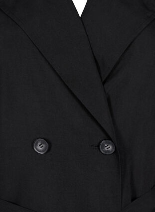 Trenchcoat med bälte och fickor, Black, Packshot image number 2