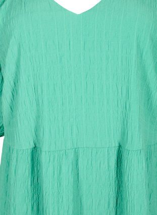 En A-formad kort klänning med en V-ringning, Deep Mint, Packshot image number 2