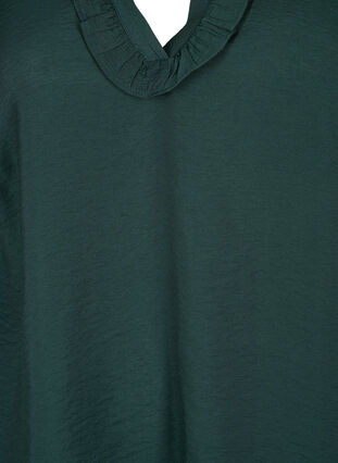 Blus i viskos med puffärm och volanger, Scarab, Packshot image number 2