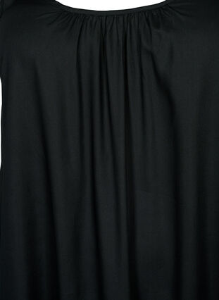 Ärmlös midiklänning i viskos, Black, Packshot image number 2