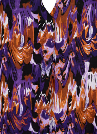 Långärmad viskosblus med tryck, Pansy AOP, Packshot image number 2