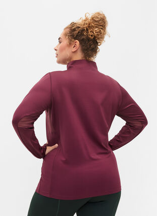 Träningströja med hög hals och dragkedja, Fig, Model image number 1