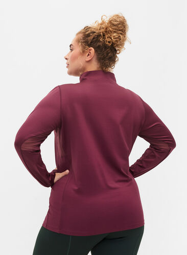 Träningströja med hög hals och dragkedja, Fig, Model image number 1