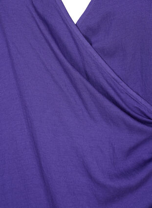 Långärmad blus i viskos med omlottlook, Prism Violet, Packshot image number 2