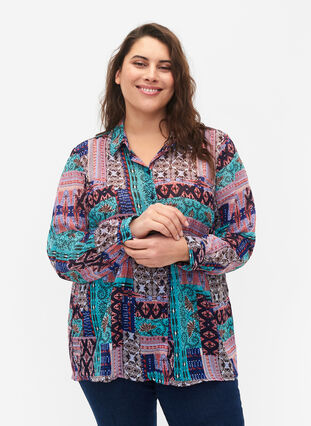 FLASH - Långärmad skjorta med tryck, Multi Ethnic , Model image number 0