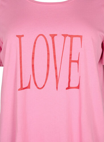 Oversized t-shirt med tryck , Rosebloom W. Love, Packshot image number 2