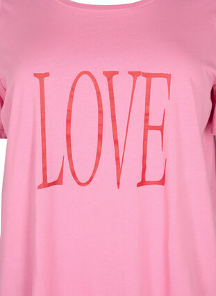 Oversized t-shirt med tryck , Rosebloom W. Love, Packshot image number 2