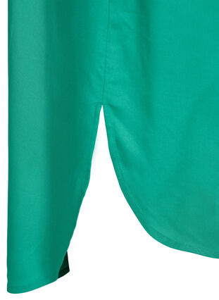 Kortärmad skjortklänning i viskos, Holly Green, Packshot image number 3