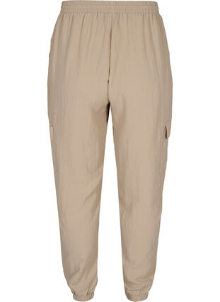 Löst sittande byxor i viskos med stora fickor, Oxford Tan, Packshot image number 1