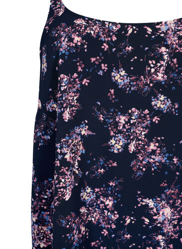 Topp med tryck från FLASH, Navy Rose Flower, Packshot image number 2
