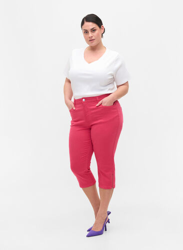 Ribbad t-shirt i bomull, Bright White, Model image number 2