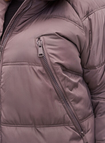 Vinterjacka med fickor och hög krage, Iron, Model image number 2