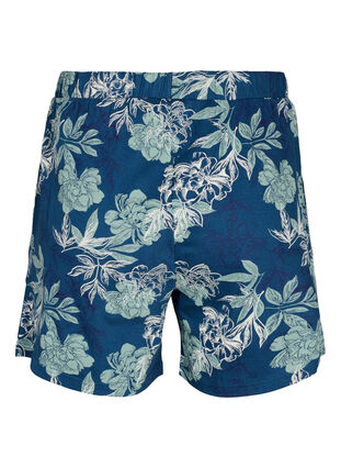 Löst sittande pyjamashorts med tryck, Insignia Blue AOP, Packshot image number 1
