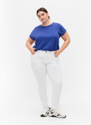Kortärmad t-shirt i bomullsmix, Royal Blue, Model image number 2